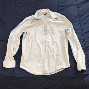 Express Men's Light Blue Button-Up Shirt